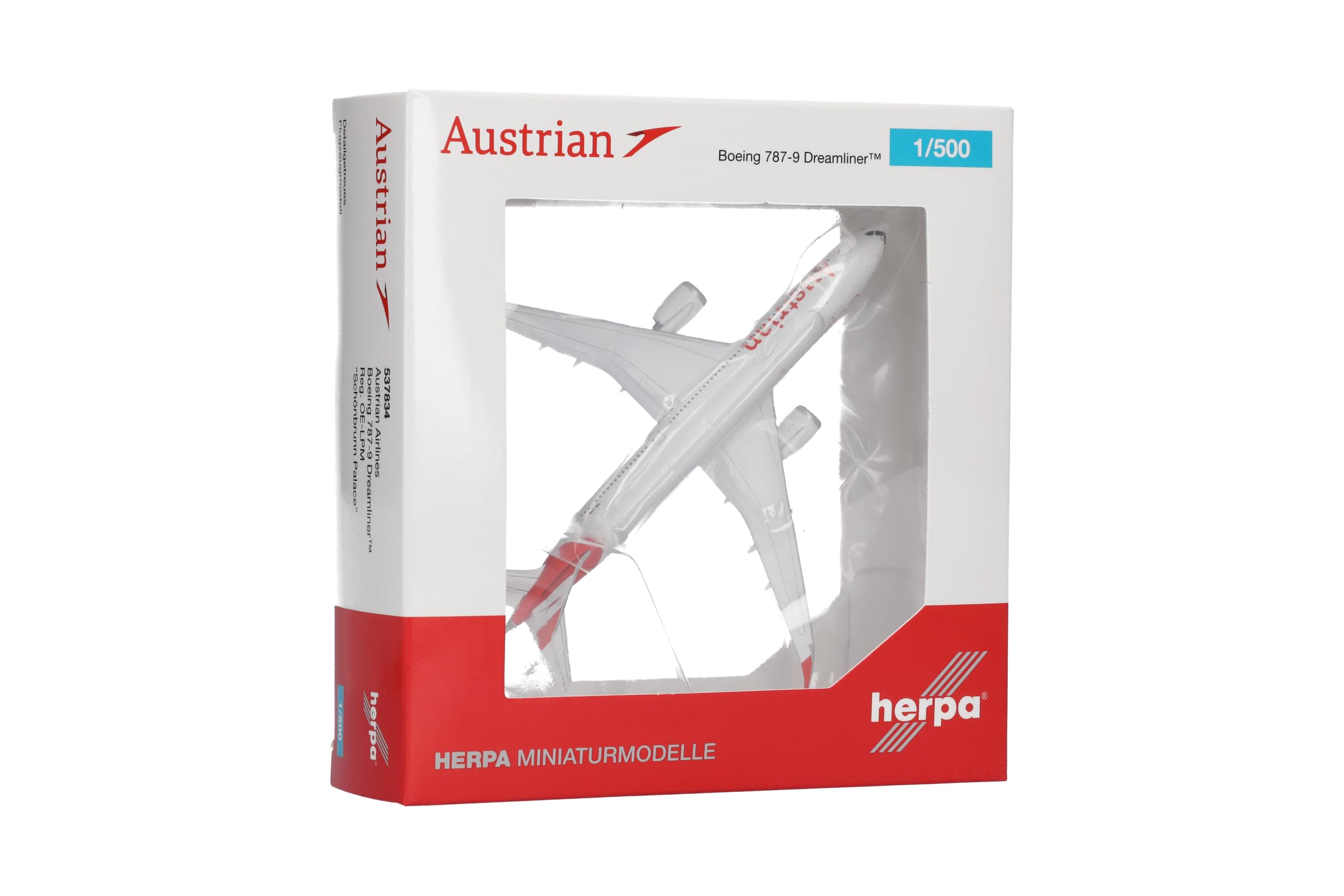 Herpa Modellflugzeug Austrian Airlines Boeing 787-9 Dreamliner
