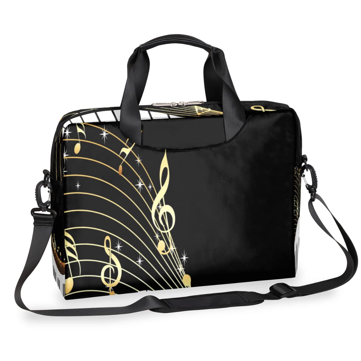 Custodia per laptop per tastiera per pianoforte per tastiera da 13 a 16 pollici con note musicali per pianoforte borsa a tracolla per laptop valigetta borsa per il trasporto