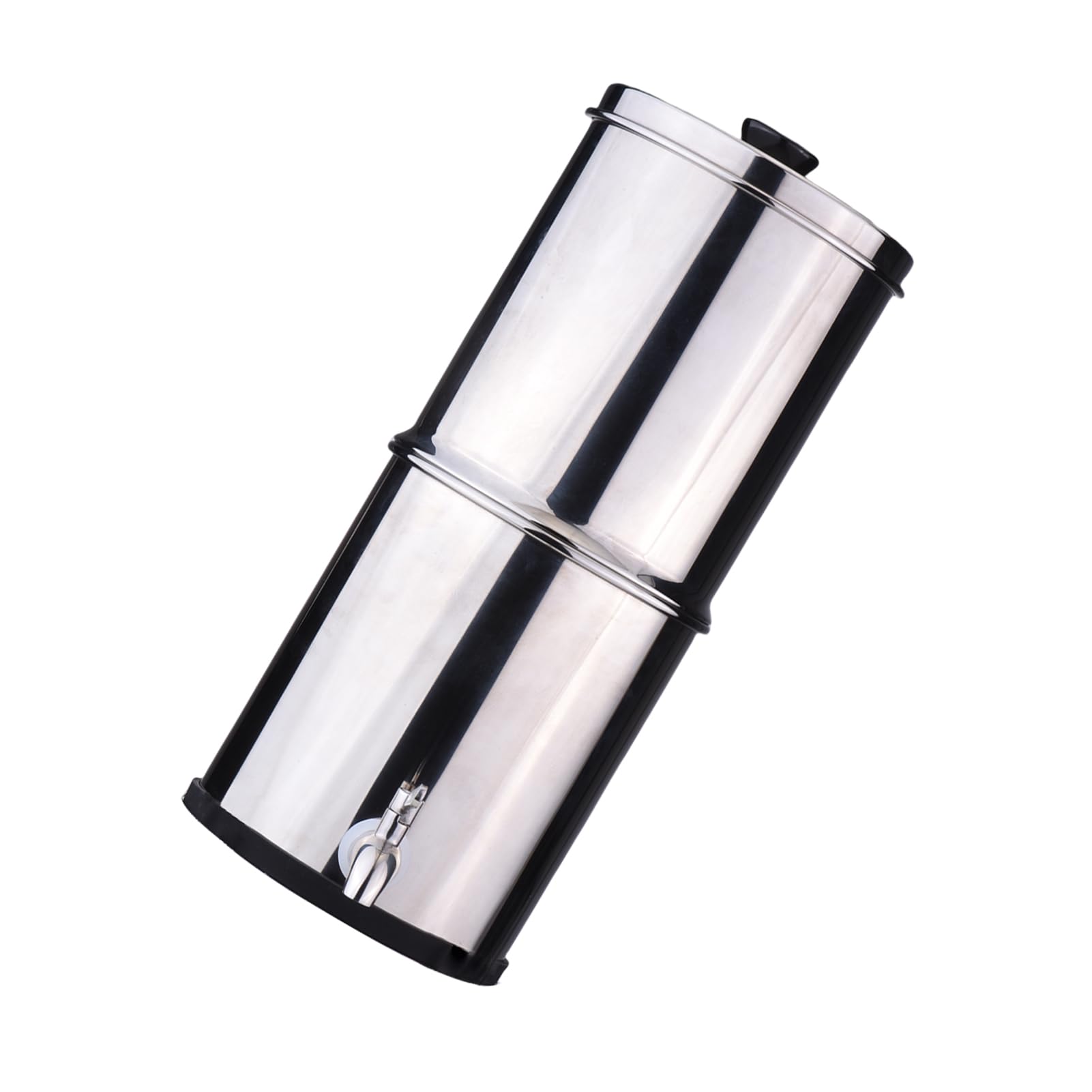 Filtro de Agua para Encimera, 1 Galón, 3 Etapas, 0,01 Micras, Ultrafiltración que Reduce el 99,9% del Cloro, Purificador de Agua, Filtro de de Acero Inoxidable con Espiga de Metal y Soporte