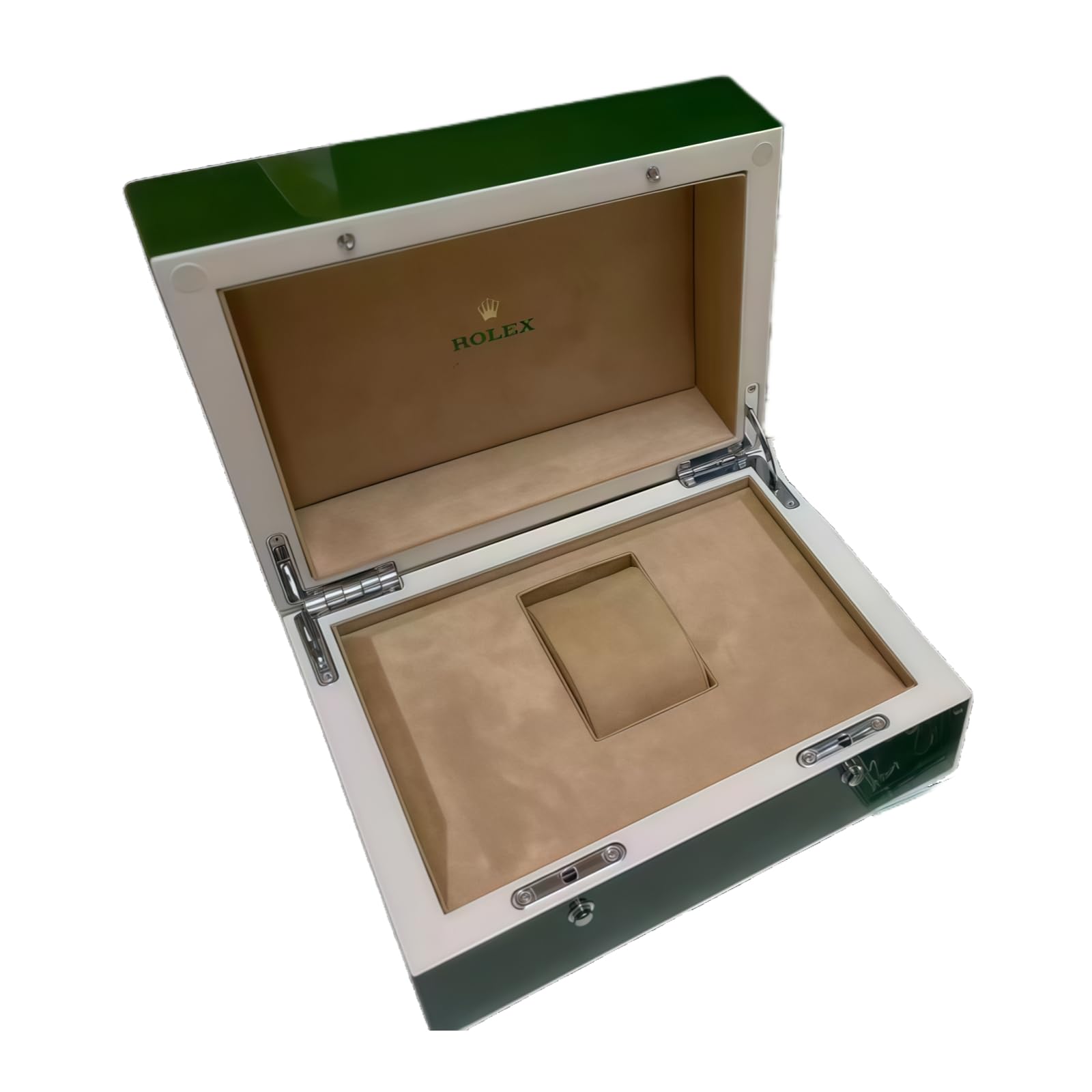 Zielone Pudełko Zegarek Przechowywanie Etui Witryna Organizer Premium Aksamit Wnętrze Ochronny Uchwyt dla Rolex