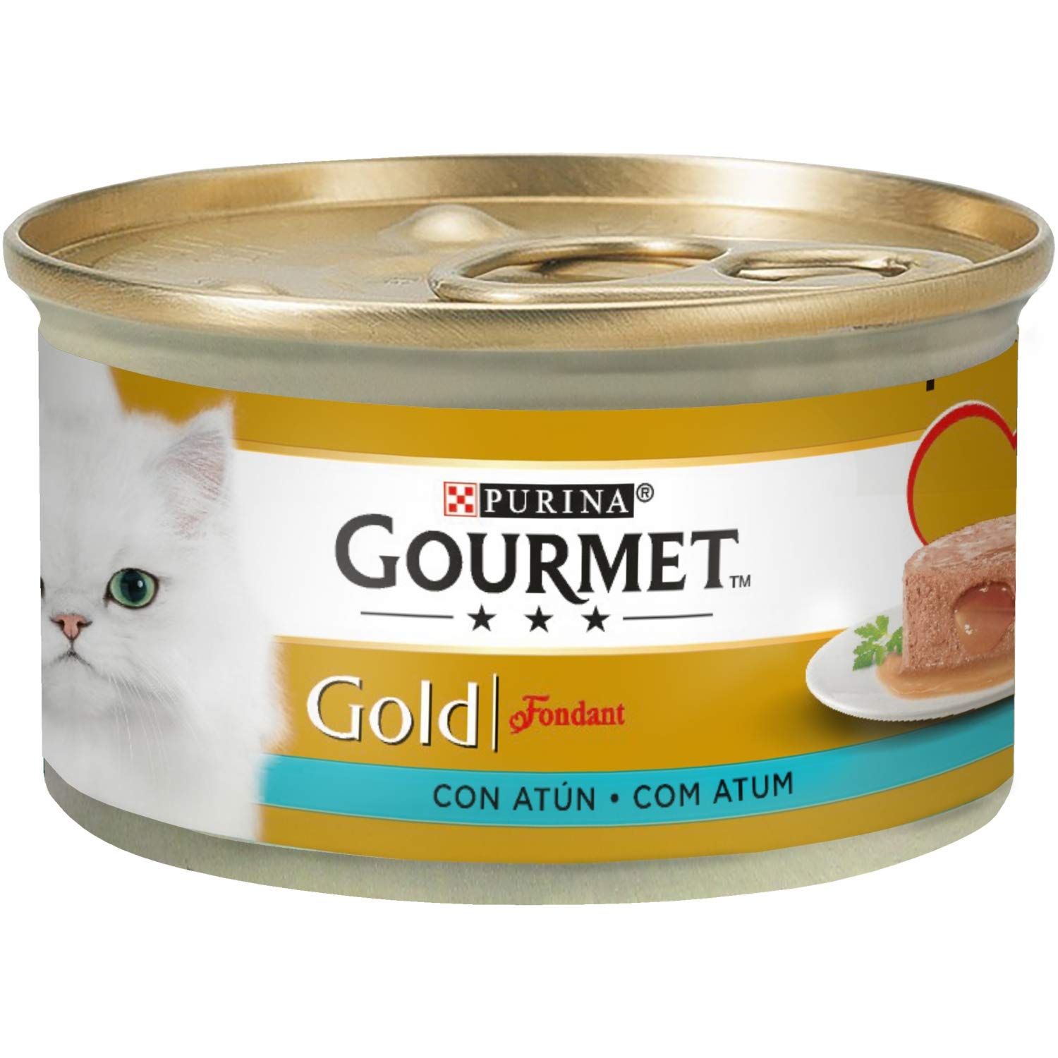 Gourmet Purina Gold Fondant Mousse z sosem, mokra karma dla kota z tuńczykiem, 24 puszki 85g