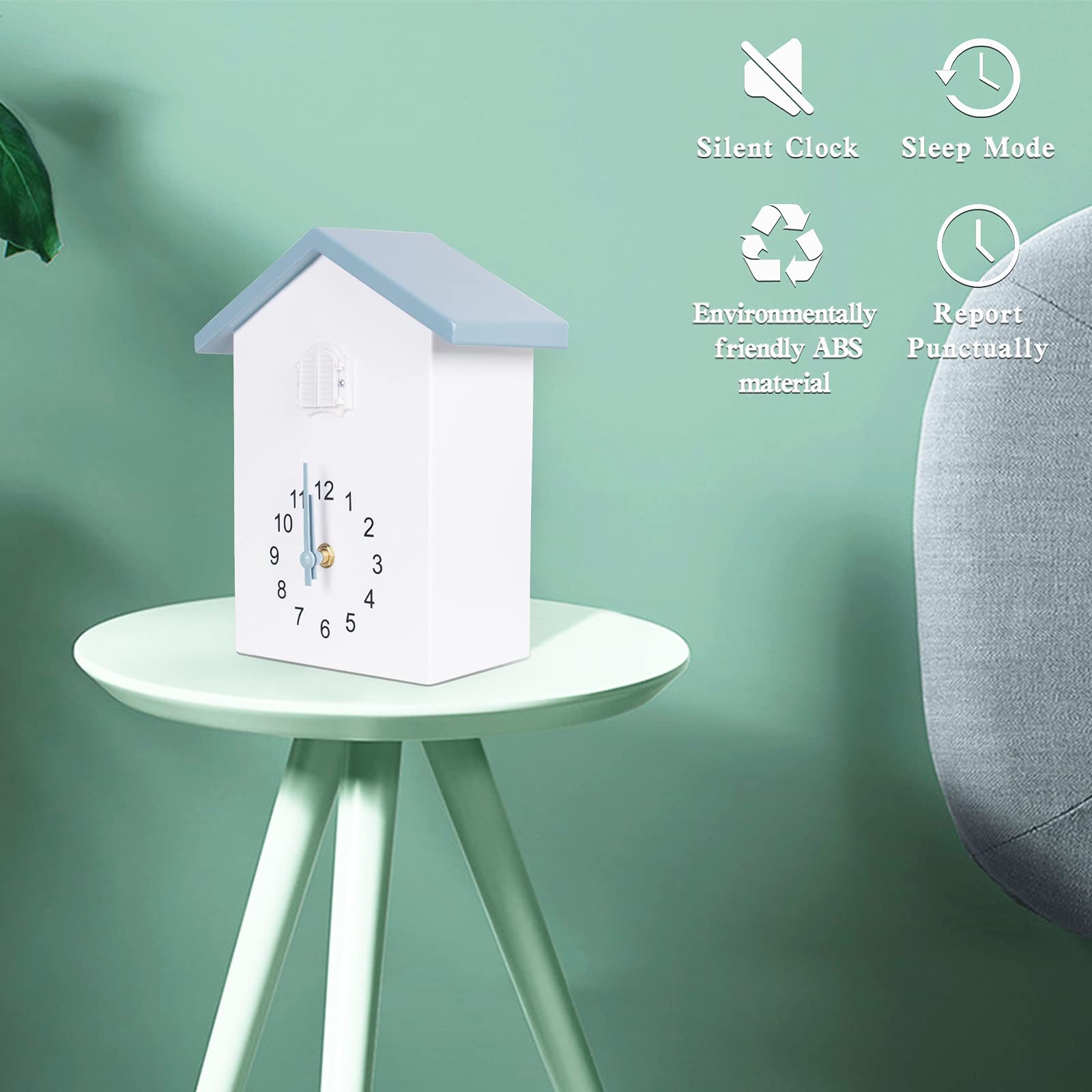 KEYPOWER Cuckoo Clock Cuckoo Wall Clock,Cuckoo Bird Voices Call, Design Clock Pendulum, with