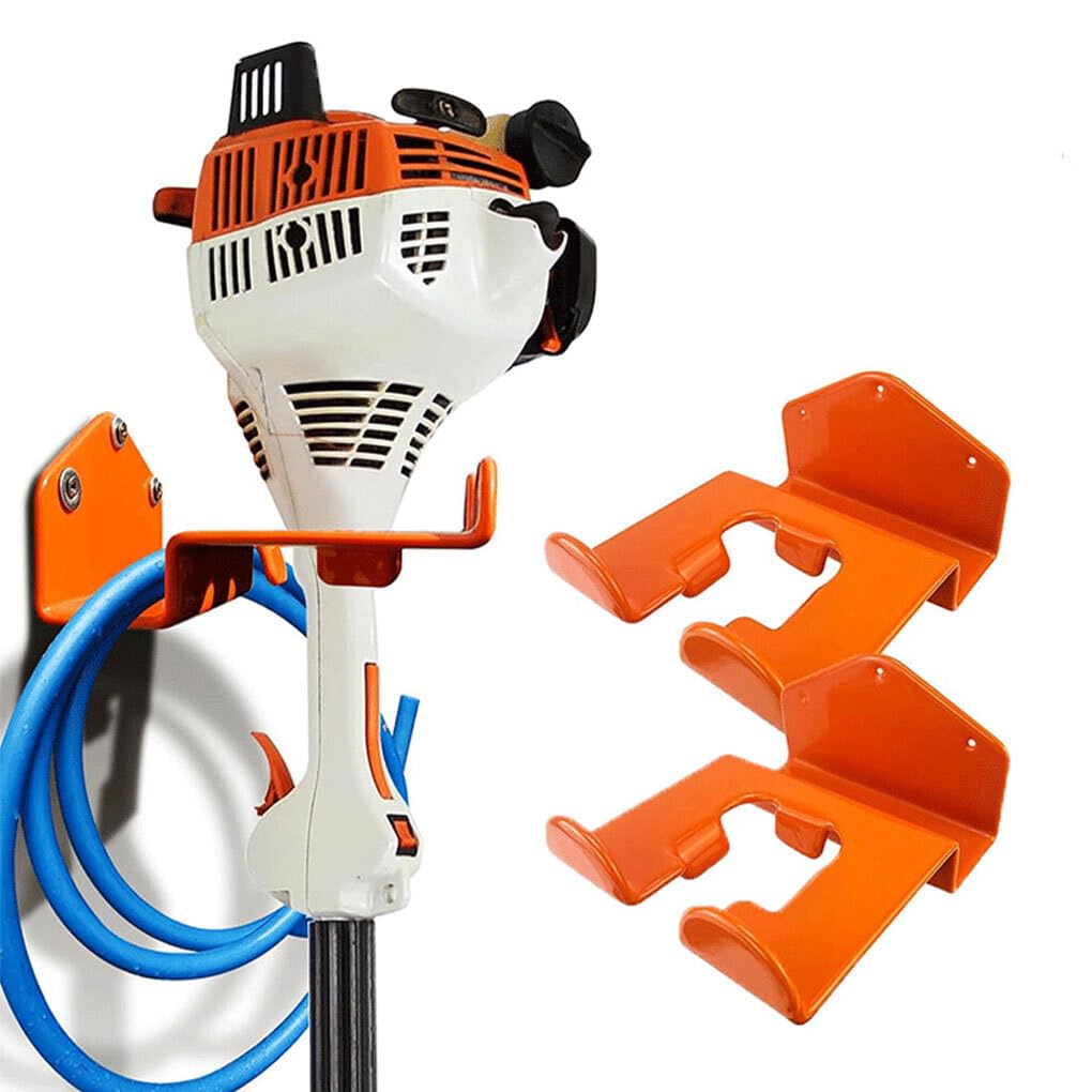 Soporte para cortacésped montado en la pared, 2 pack/lote, para una cómoda organización de herramientas, gancho para cortacésped de resistencia, almacenamiento de Metal