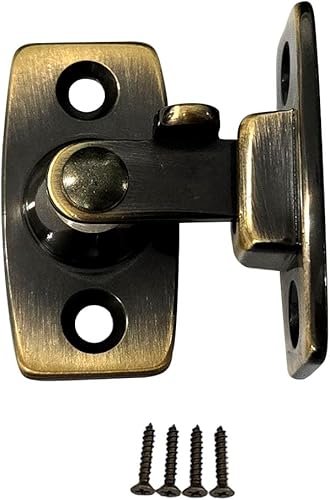 Miniatura 22 de QCAA Barra de obturador/pestillo de puerta de latón macizo, 7/8" x 2-3/32", latón pulido, paquete de 2, fabricado en Taiwán