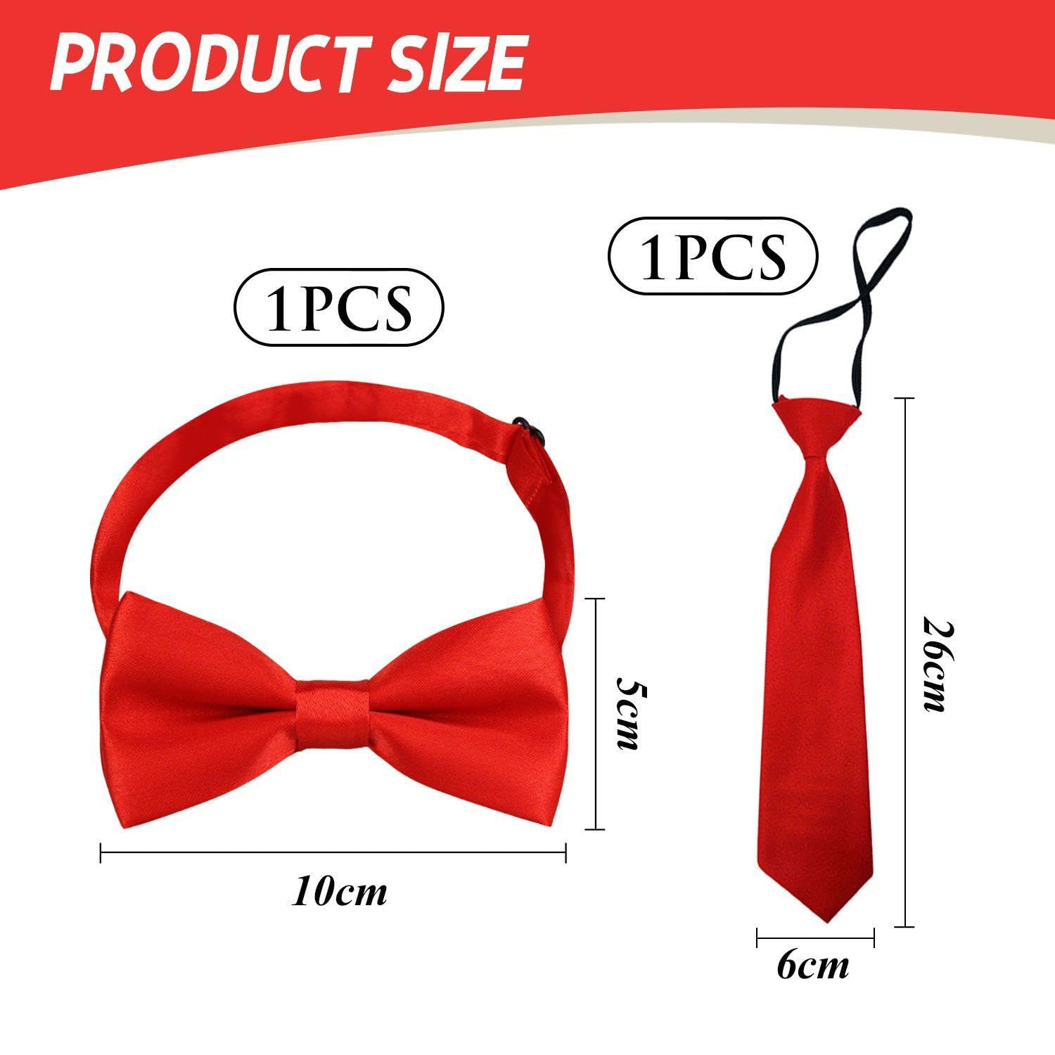 1 Tada De Lazo Para Niños, 1 Corbata, Moda Clásica, Corbata De Avión Rojo De Actuación, Camisa De Traje De Fiesta Accesorios Elees.