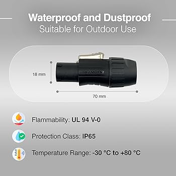 Amazon.com: Seetronic SAC3FX AC Waterproof Power Connector