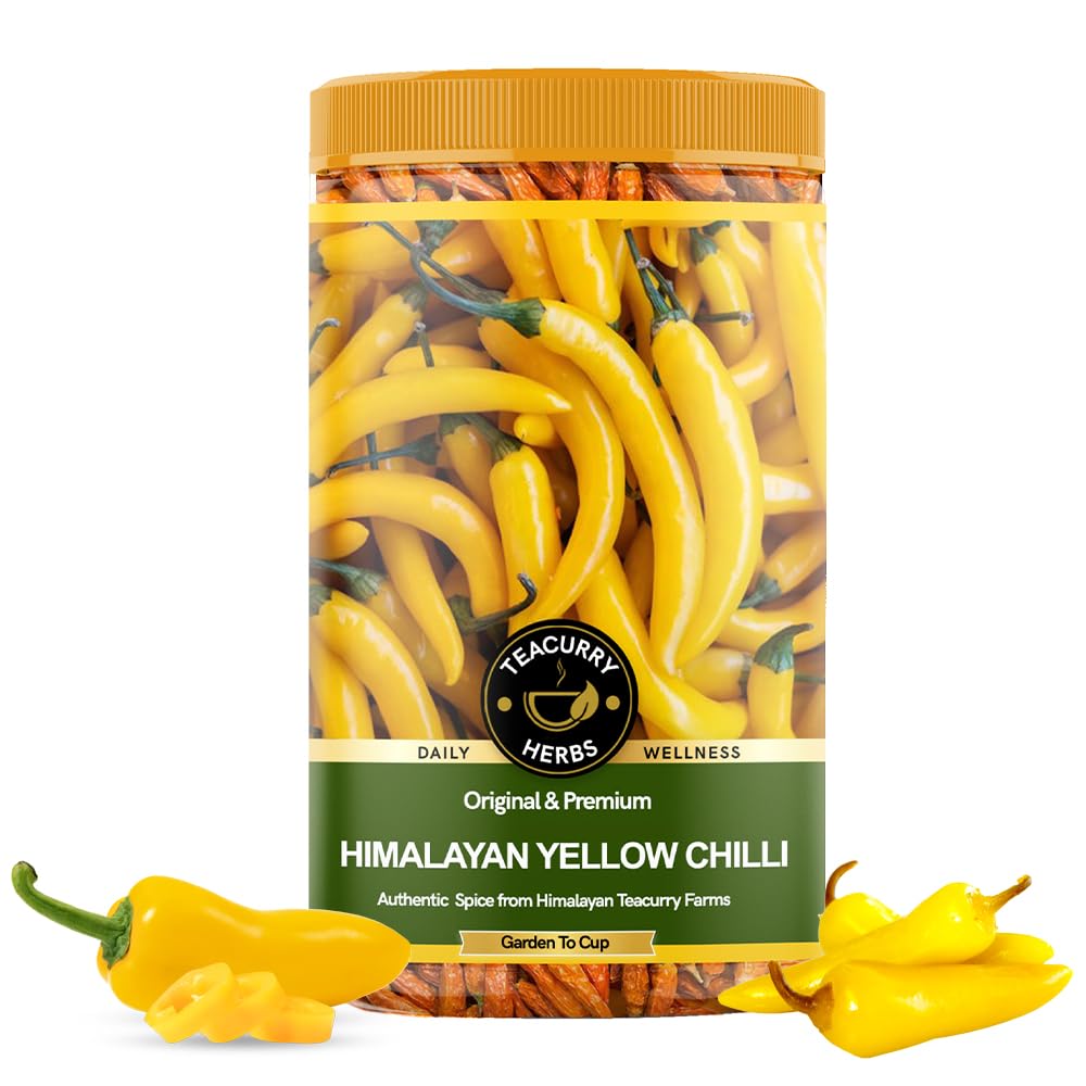 TEACURRY Himalayan Organic Yellow Chili (Lakhori) - Whole Lakhori Chilli Spice From Himalayas - (45 Grams) (B0CW9VT8NP) Amazon Price History, Amazon Price Tracker