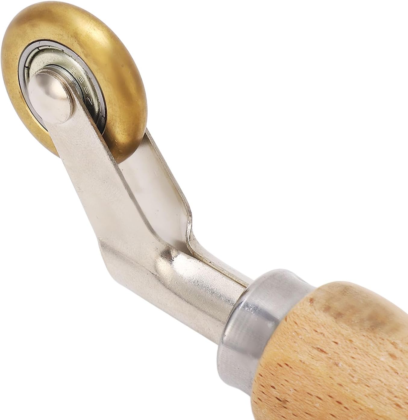 Tyenaza Double End Seam Roller, High Temperature Resistant Silicone Wheel Brass Wheel Penny Roller for Wallpaper PVC Membranes