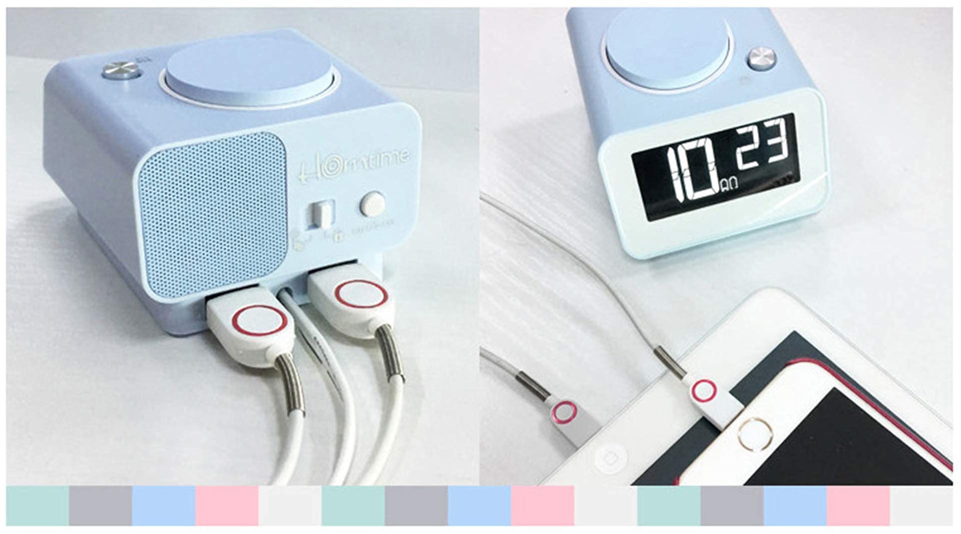 Reloj despertador electrónico inteligente con pantalla grande Lcd, función de carga USB dual Ajuste de brillo Snooze Reloj despertador digital Reloj de mesa Reloj LED portátil, verde (negro) (gris)
