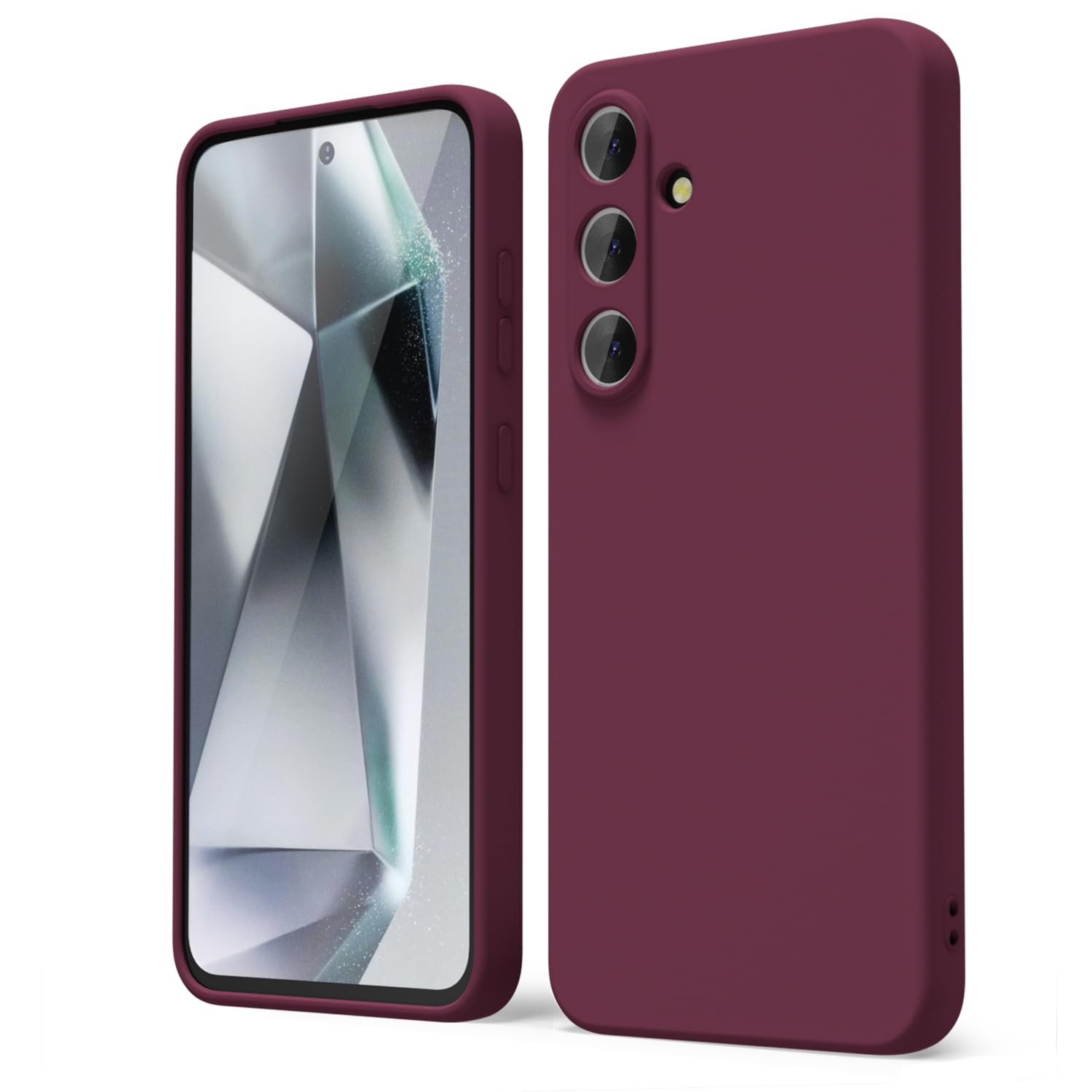 oakxco for Samsung Galaxy S24 Ultra Phone Case Liquid Silicone, Neon Bright Solid Color, Thin Slim Soft Rubber Gel Matte TPU Plain Simple Cover for Women Girl Cute, Hot Pink Fuchsia — view 273