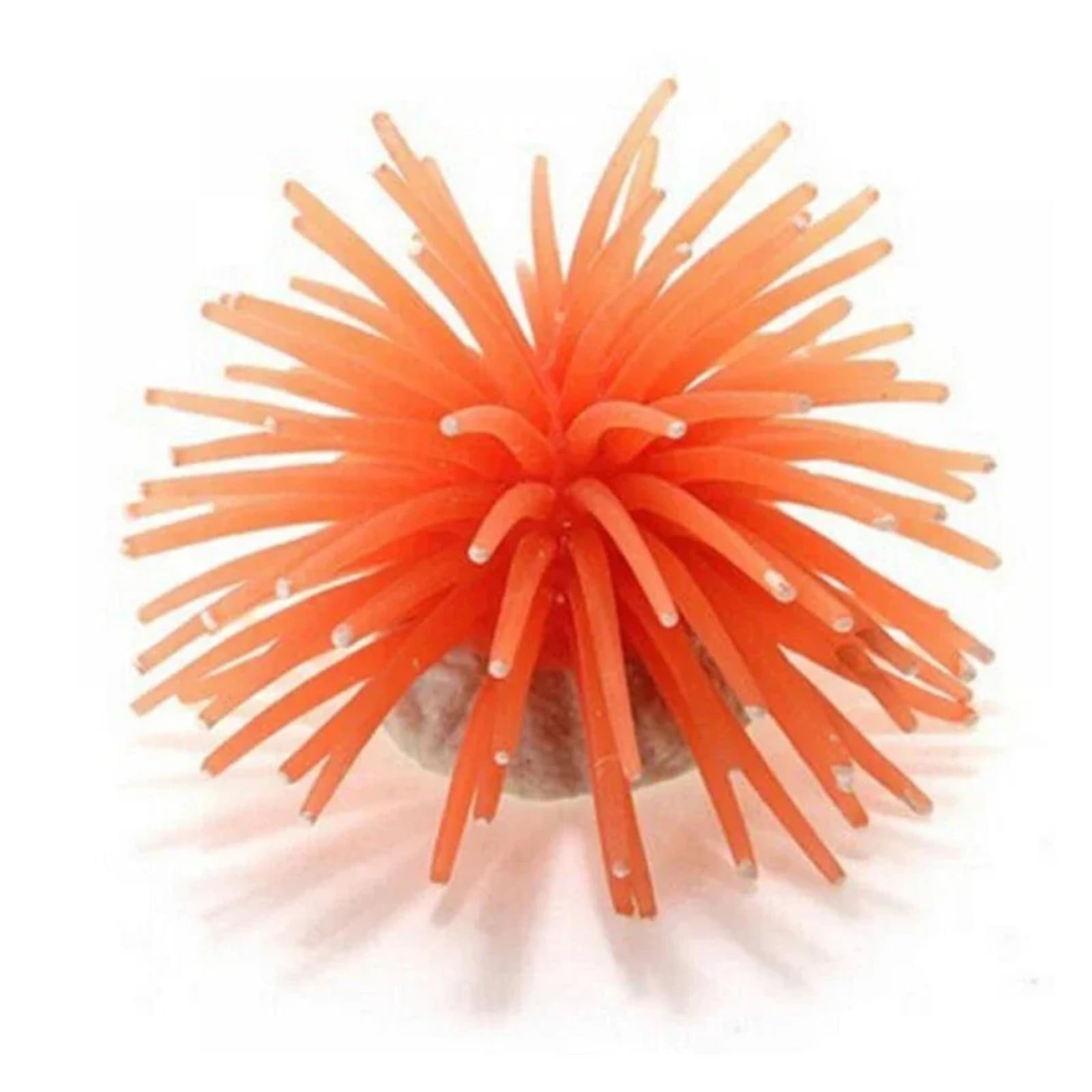 GHHZML Artificial Aquarium Plants Silicone Aquarium Fish Tank Artificial Coral Plant Underwater Decoration Colorful Ornament(Orange)