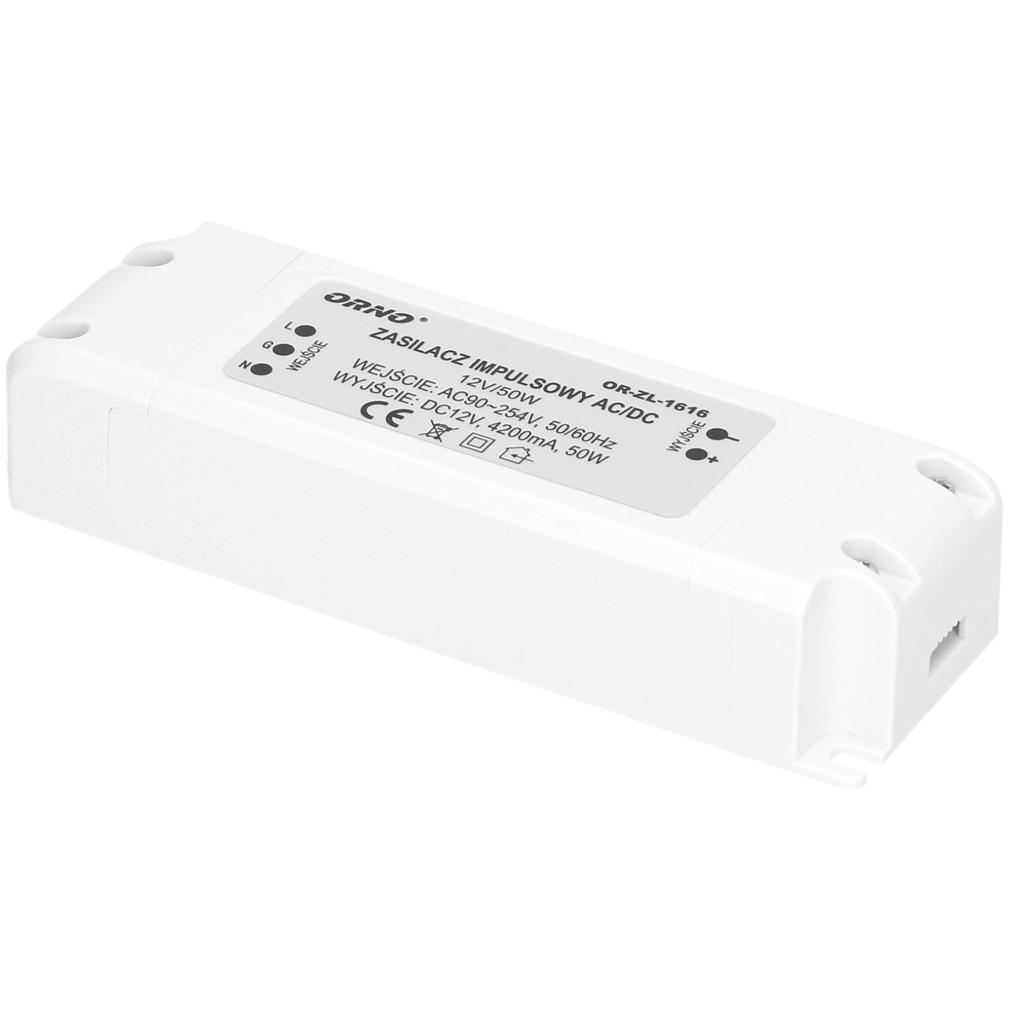 ORNO ZL-1616 Zasilacz do LED 12VDC 50W, IP20