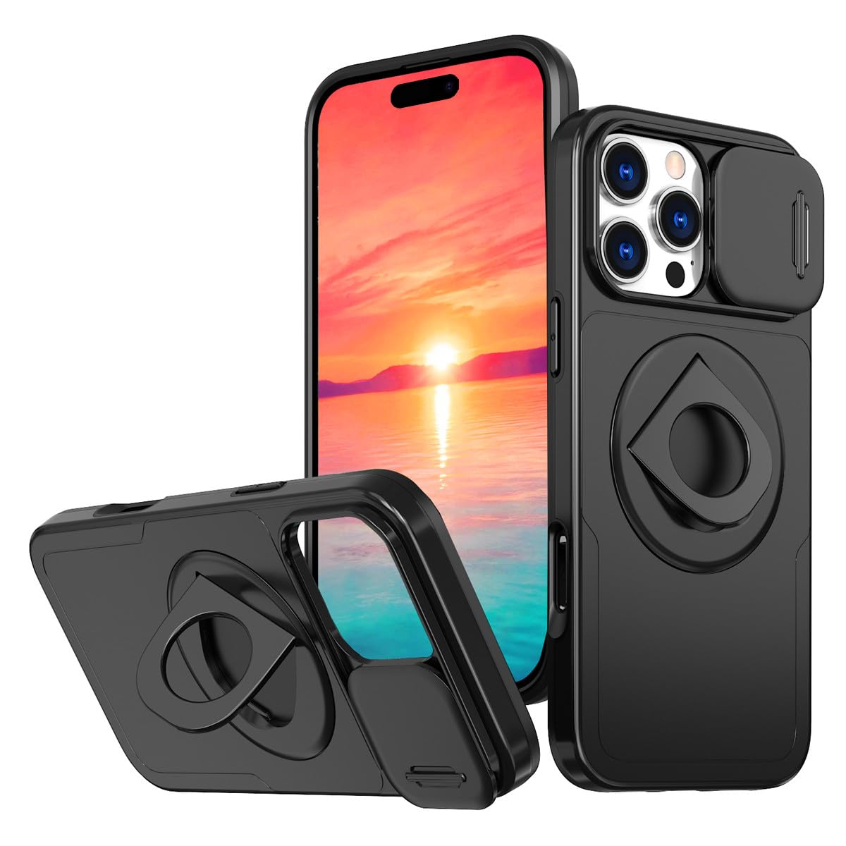 Telaso Custodia per iPhone 16 Pro, [compatibile con MagSafe] Custodia magnetica carina a forma di onda riccia in TPU per donne e uomini, protezione della fotocamera, antiurto, custodia per iPhone 16