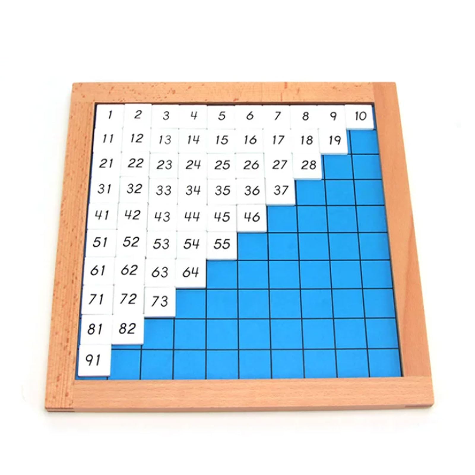 Montessori 1-100 Tablica Liczbowa Liczby Setka Zabawka Matematyczna, Przedszkolne Pomocne Narzędzia do Nauki Kolejności Liczb i Liczenia