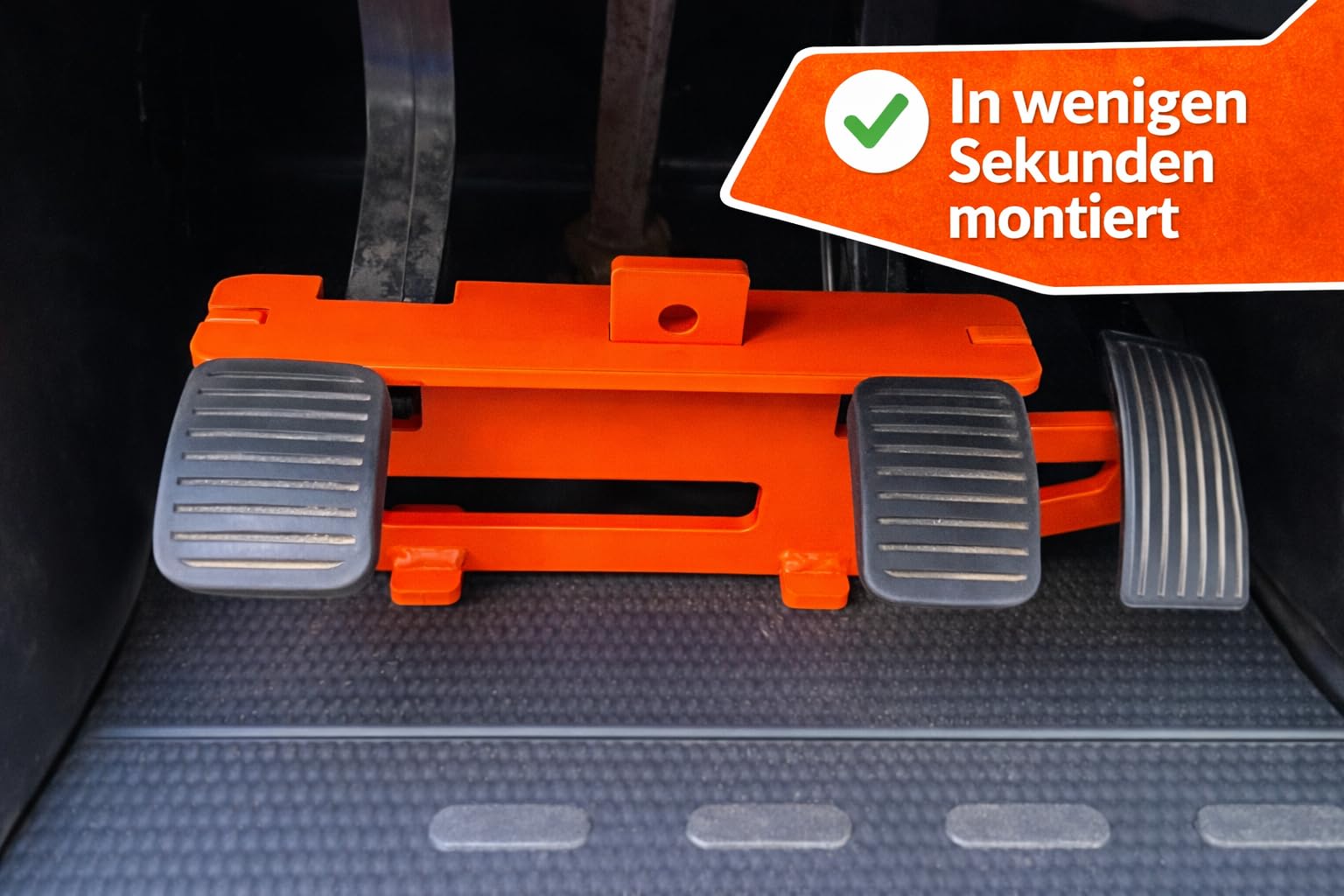 WOMOFIX PedalLock - Blocco pedale Fiat Ducato cambio | Per Peugeot Boxer, Citroën Jumper e Opel Movano • Set completo con lucchetto a puck • Protezione immobilizzatore meccanica