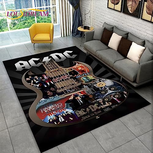 forvm A-Cd-C Rock Band Muster Drucken Teppich Flanell Teppich Fußmatte Dekor rutschfeste Fußmatte...
