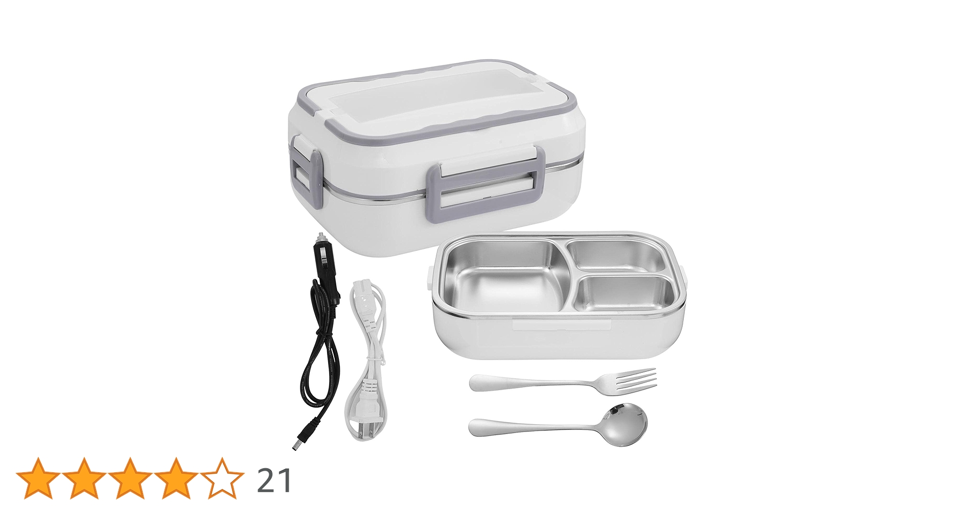 Amazon | 電気弁当箱 電気電熱 ランチボックス 70°C加熱式水必要