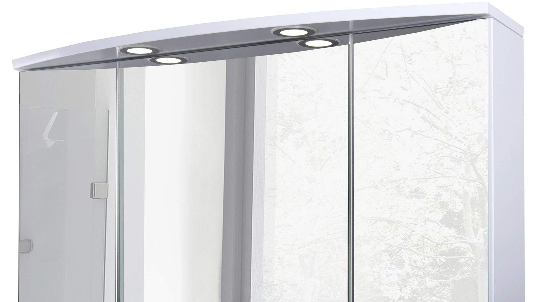 Armadietto Specchio Verona LED 80 Cm - Mobile Bagno Con 6 Ripiani E Luci Integrate | Made In Germany