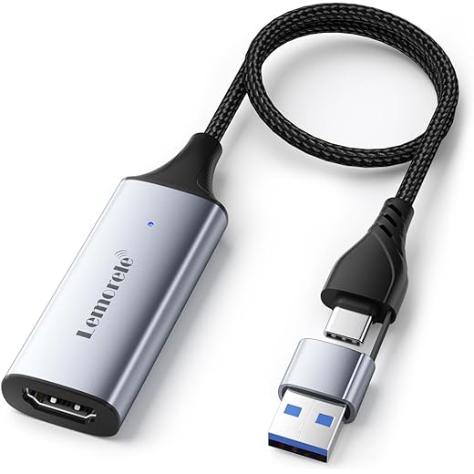 Lemorele HDMI Video Capture Card 1080p 60FPS