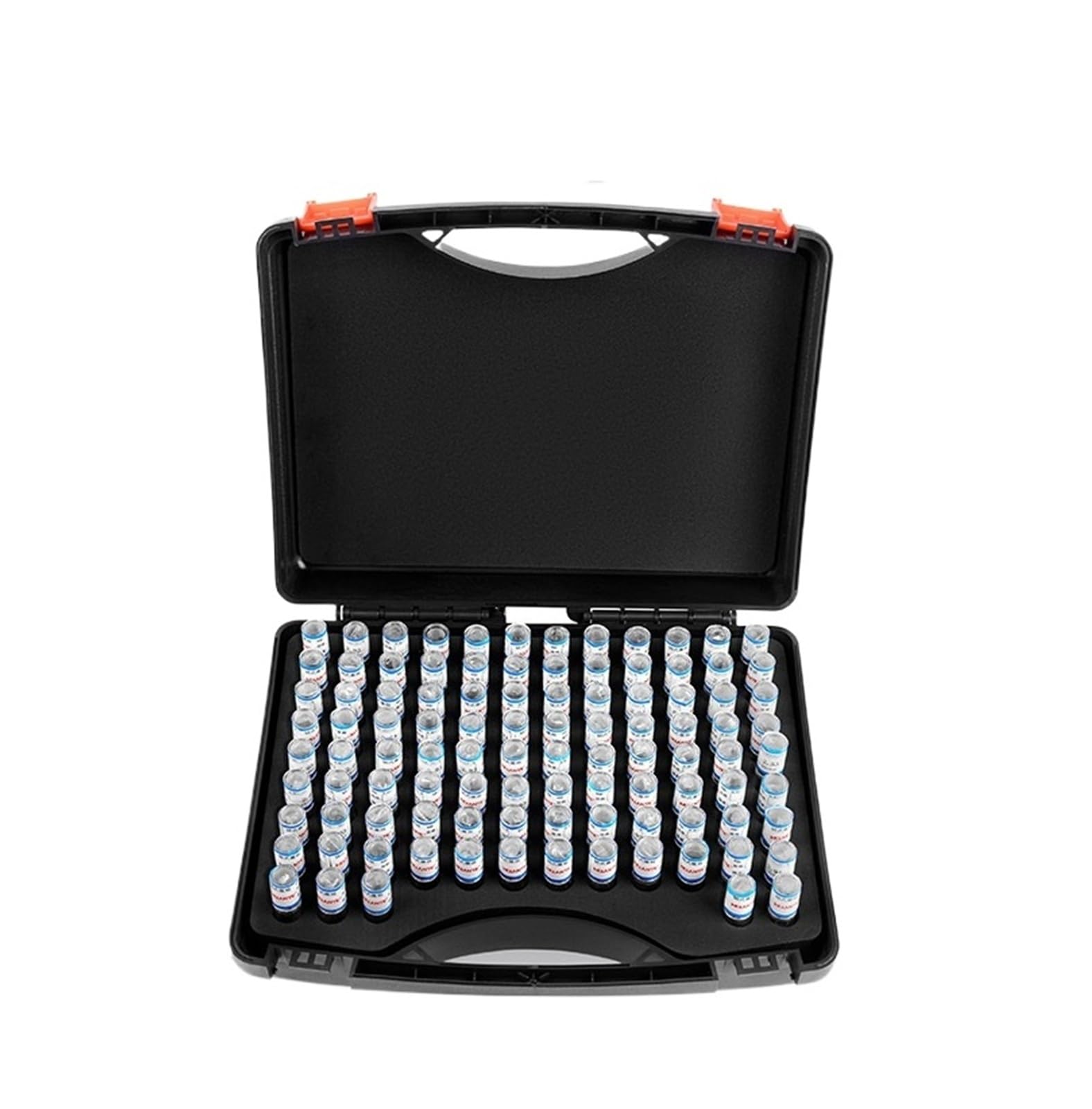 Stahlstiftlehre 51 Stück, 91 Stück, 98 Stück, 101 Stück, zylindrischer Messstift, glatter Messdorn, Lochlehre, 0,5–5,99 mm, Schritte 0,01 mm, Messstift, Messwerkzeug(1.00-2.00mm 101pcs)