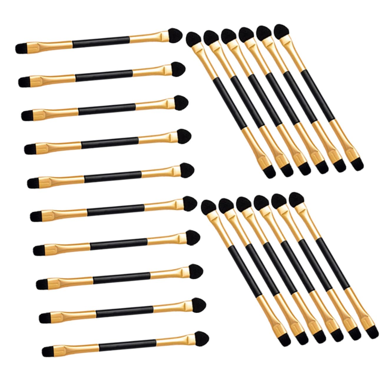 IWOWHERO 20pcs Double Sided Eye Shadow Brush Makeup Brushes Set Precision Eyeshadow Applicator for Women Eye Makeup Tool Kit