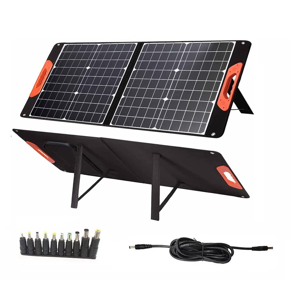 Zestaw przenośnych paneli słonecznych 60W Monokrystaliczna składana wodoodporna ładowarka solarna Walizka, do domu, na kemping, RV, łódź, przyczepa, zasilanie awaryjne, samochód, s