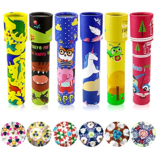 Oopsu 6 Pack Classic Kaleidoscopes Fun Toys for Kids Party Favors Kids Prizes Classroom Prizes Goodie Bags (Random Style)
