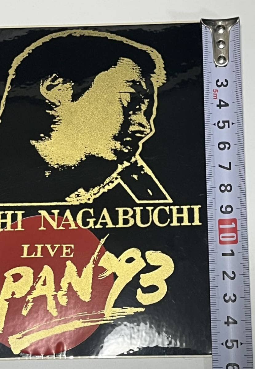 長渕剛 ステッカー　タペストリー 送料込 長渕剛 プラスチックプレートステッカー Live JAPAN93 黒に金