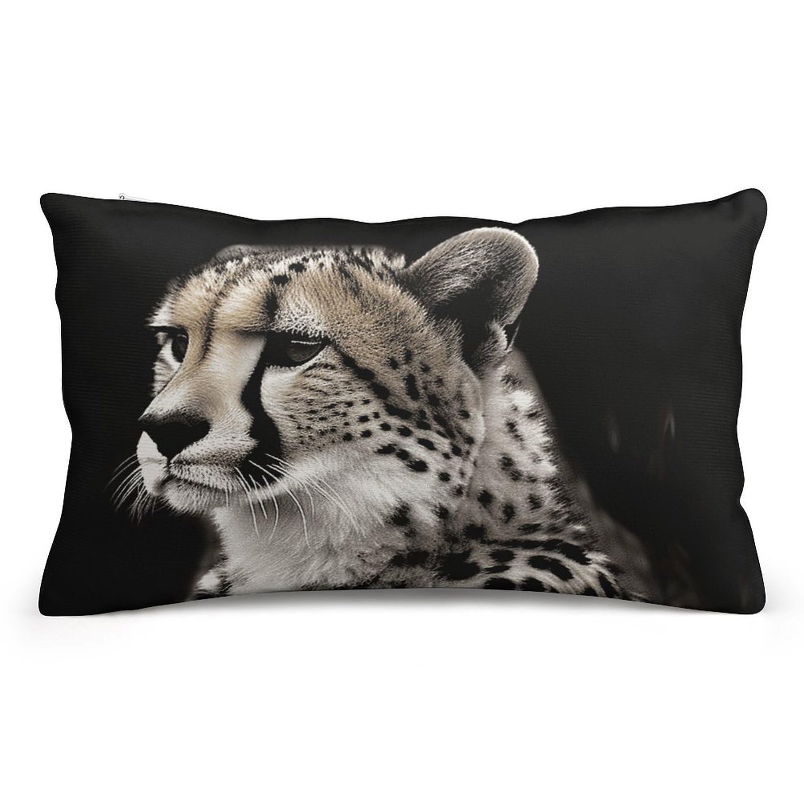 FodPand Decorative Throw Pillow Covers 8x12 Short Plush Cheetah Body Pillowcase Cushion Cases with Invisible Zipper Rectangle Lumbar Pillow Shells for Sofa Couch Chair Bed Home Decor