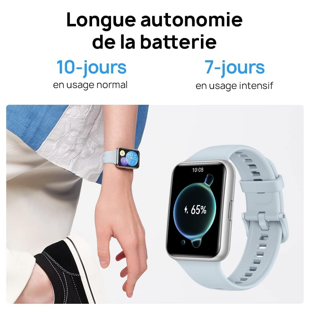 HUAWEI Watch Fit 2 Montres connectées, Écran FullView avec Bords Ultra-Fins, GPS, Appels Bluetooth,Suivi d'un Mode de Vie sain, Animations d'entraînement Rapide,Compatible Android et iOS,Rose