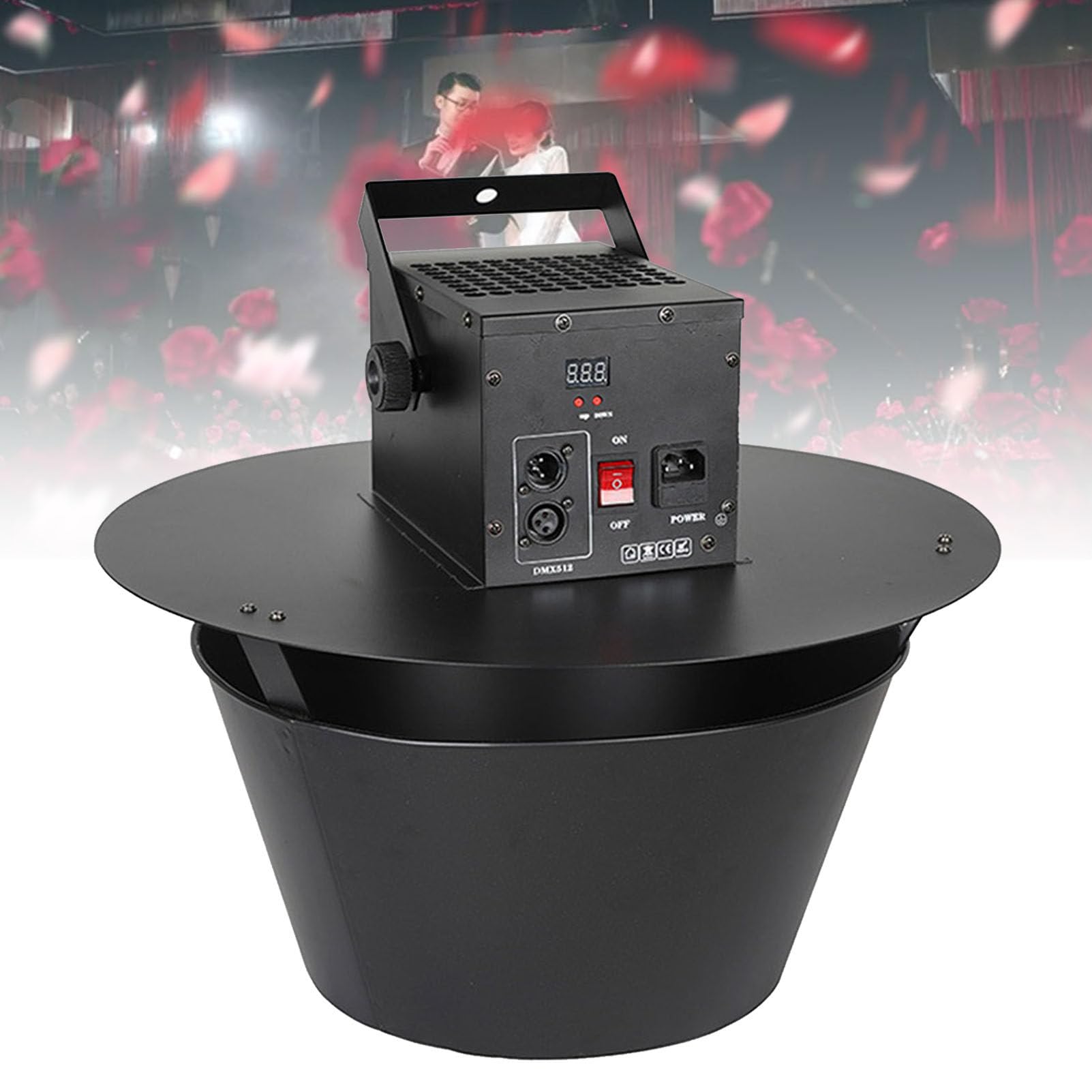 Lanciatore di Petali di coriandoli, sparatutto di Petali con Telecomando Wireless sospeso, per Matrimoni, concerti e Eventi teatrali (Small)