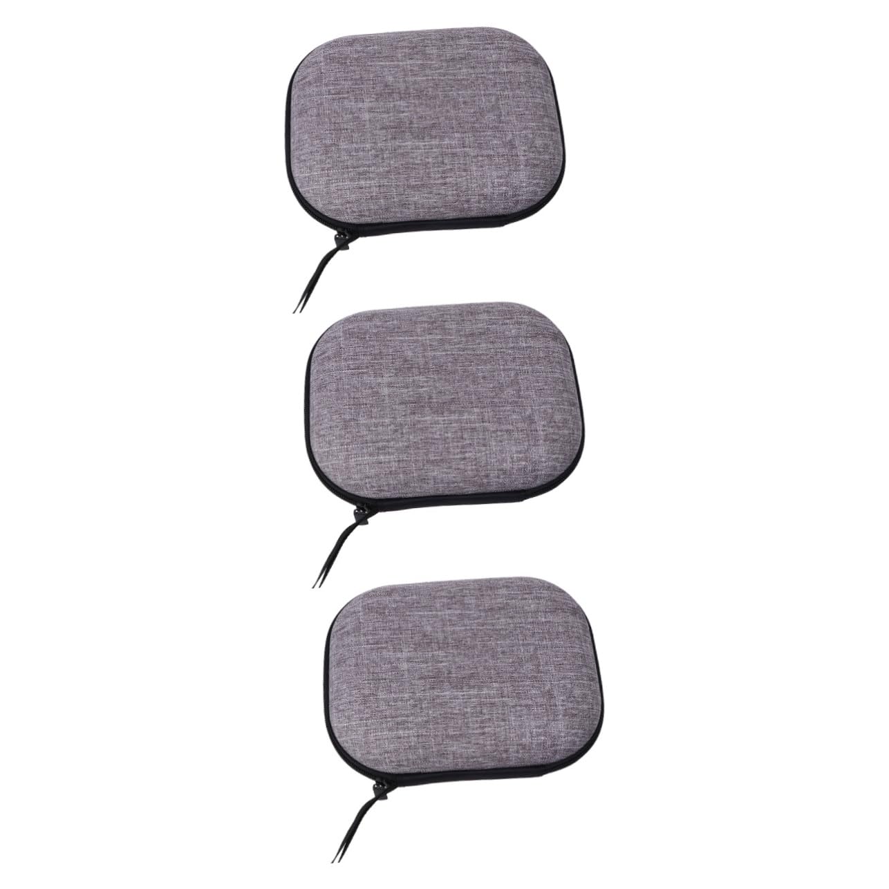 OSALADI 3pezzi Custodia Per Cuffie Tessuto Cotone e Lino Organizer Per Auricolari Compatibile Con Protettiva e Facile Da Trasportare