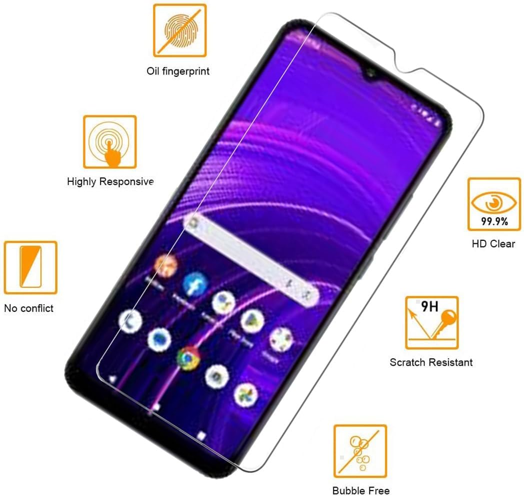 [2 Pack] for Blu View 4 Tempered Glass,Blu View 4 B135DL Screen Protector, Case Friendly 9H Hardness HD Clear Anti-Scratch [Bubble Free] [Anti-Fingerprint] Film for Blu View 4 (B135DL) - Image 3