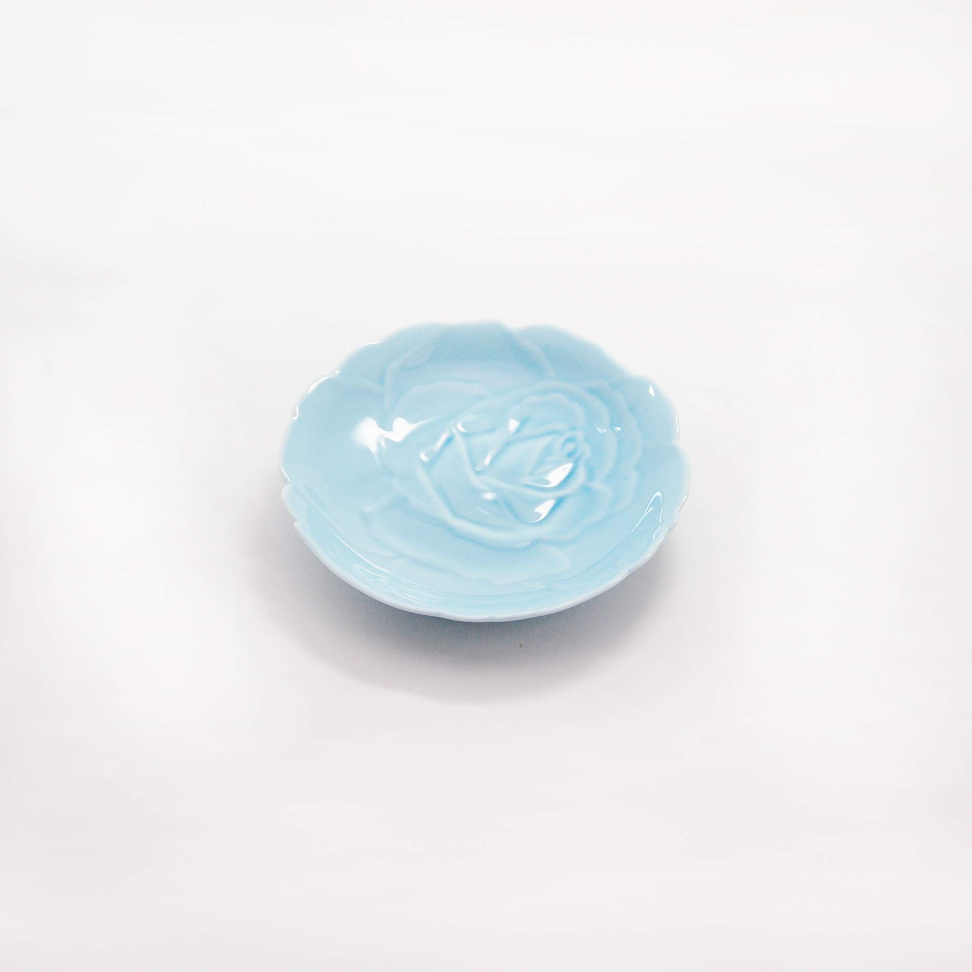 Amazon.co.jp: 香蘭社 銘々皿 青磁薔薇 ブルー 13cm X2993-FQB45 枚