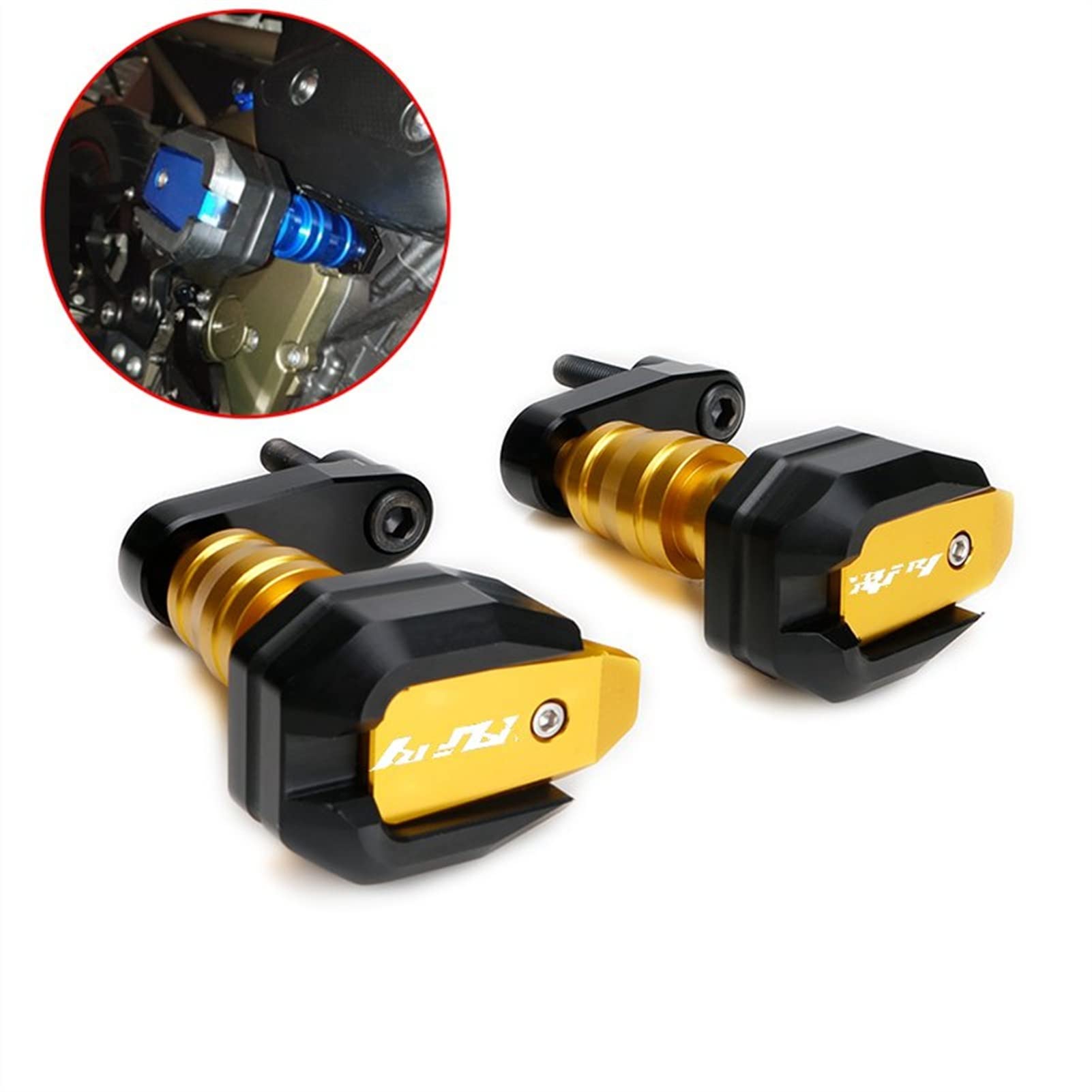 Für Yamaha YZFR1 YZF R1 2005 2006 2007 Sturzpad Crash Pads Motorschutzfolie Motorradzubehör(Gold)