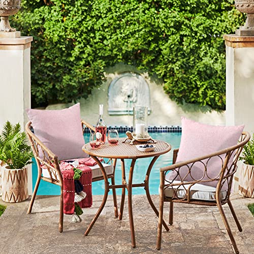 Housse de coussin extérieur imperméable 45x45 cm rose OTOSTAR