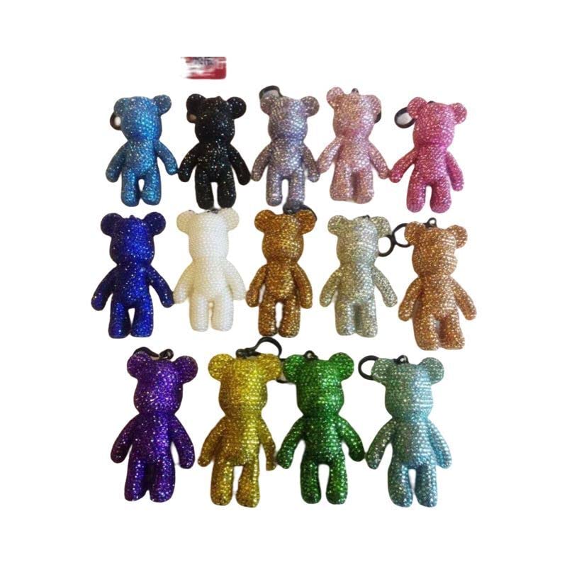 Sparkle Bear Key chains bling pendants charms for bag