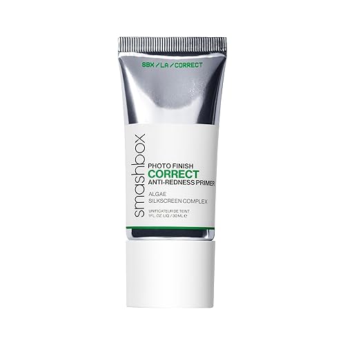Smashbox Photo Finish Correct Anti-Redness Makeup Primer  Neutralizes Redness and Appearance of Irritation  Silkscreen Complex, Algae, Rose +