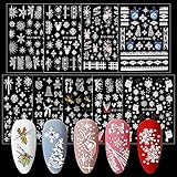 【Manicura DIY】 estas pegatinas para uñas vienen en una variedad de estilos y puedes mezclarlas y combinarlas como quieras. Si desea que su manicura artística dure un poco más, aplique protector de uñas o esmalte de uñas transparente después de la aplicación y deje secar al aire.