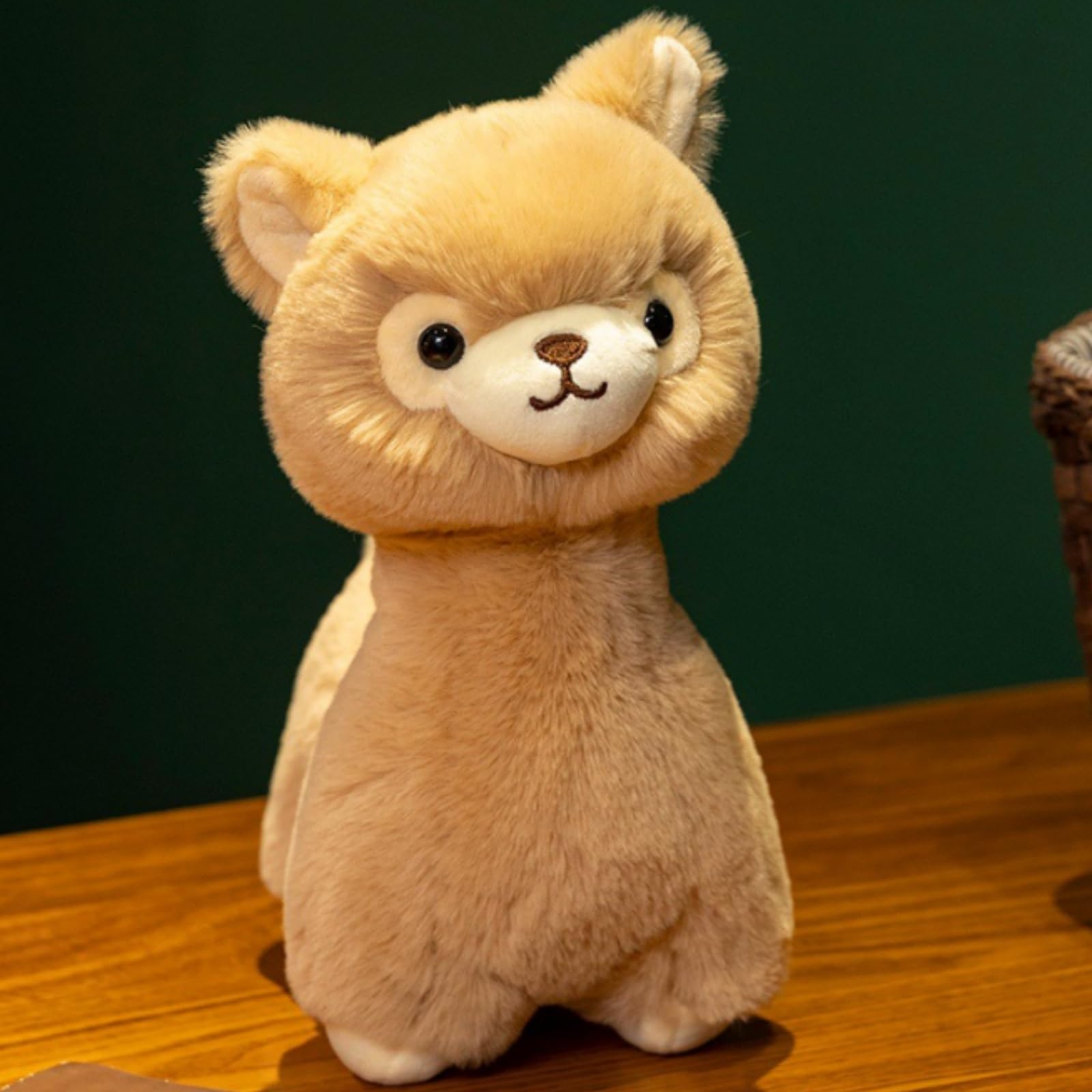 OUKEYI Alpaca Plush Toy, 11.8""/30cm Stuffed Animal Alpaca Doll Plushie Hug Pillow Soft Fluffy Cushion Super Christmas Valentine Gift, Birthday (Brown)