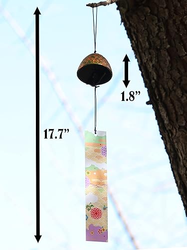 Miniatura 8 de Carillón de viento japonés de hierro fundido para exteriores, adorno para jardín, patio y balcón, decoración de campana de viento de metal colgante,