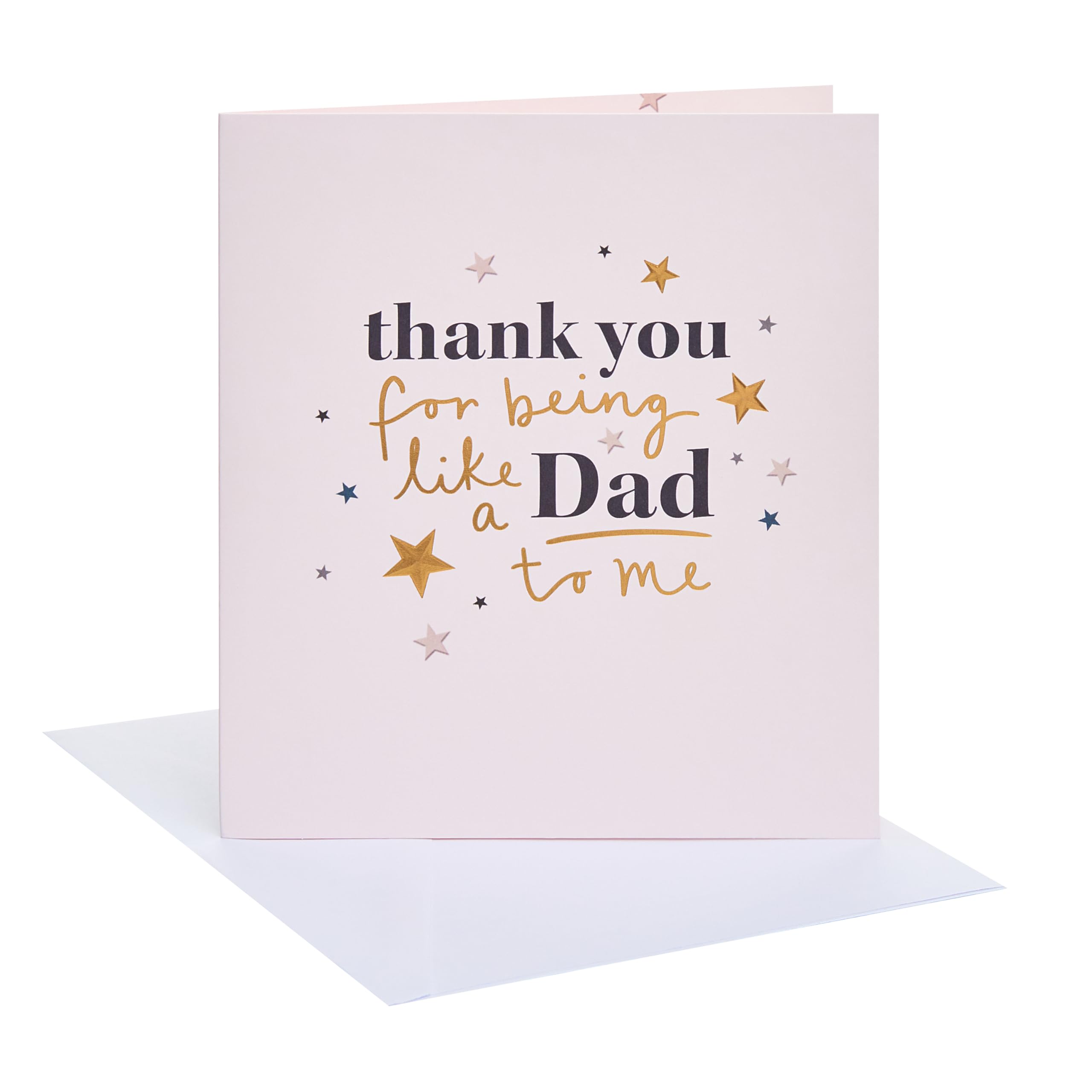 UK Greetings | Father's Day Card for Like a Dad | Card for Dad, Grandad, Husband | Him, Boys, Men | Thank You Stars Design | With Envelope | 15.9 x 18.4 cm