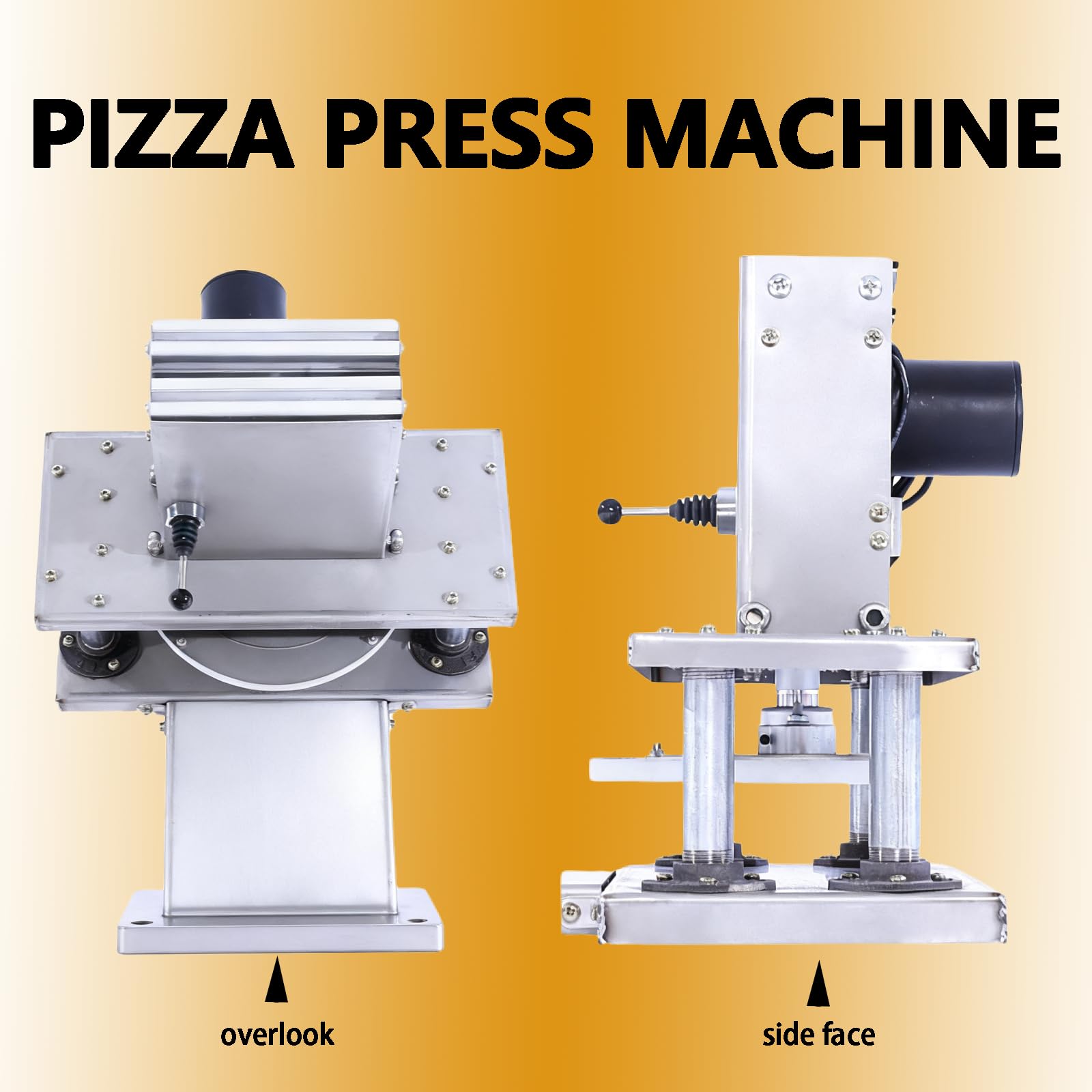 MáQuina Hacer Masa Pizza MáQuina De Prensado, Prensa Comercial para Pizza para Masa De Pizza De 22 Cm, Prensa Profesional para Pizza, Pasta, PanaderíA, Equipo De Cocina Comercial
