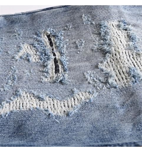 Men's Heavy Wear Out Loose Straight Leg Retro Japanese Cargo Casual Jeans3