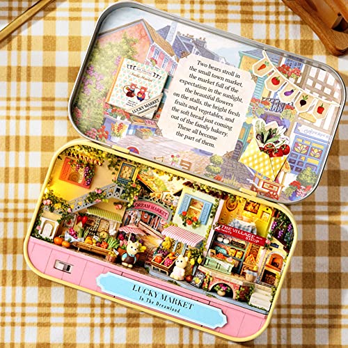 Kreative Szene Eisenkiste, Handarbeit, Miniatur-Puppenhaus-Set, Weißblech-Box, Puppenhaus-Möbel, DIY-Miniatur… – Bild 4