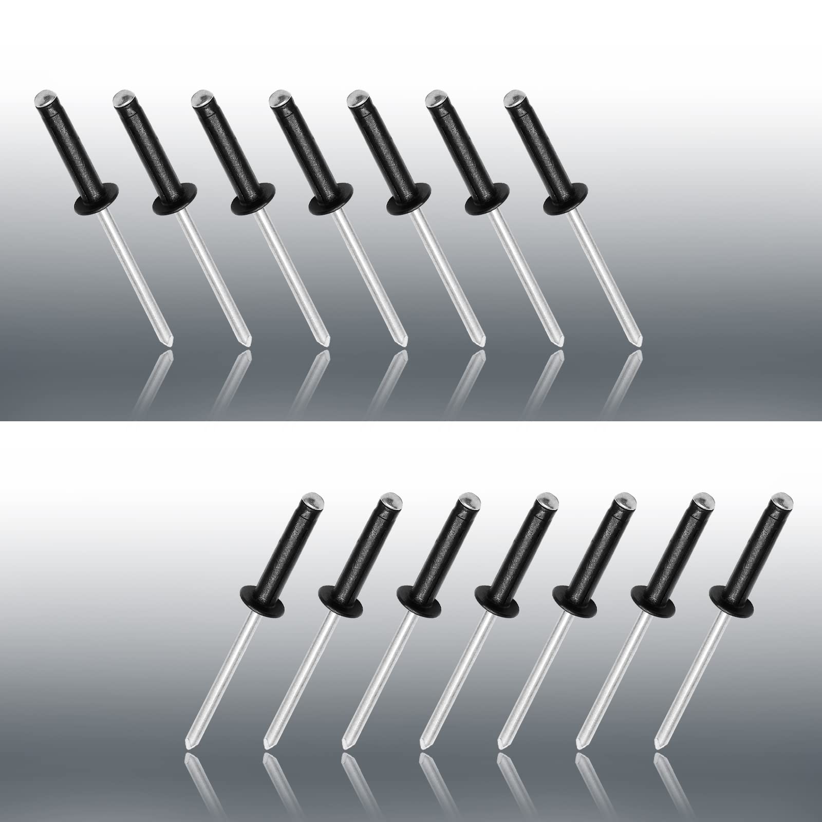 Black Tri Grip Rivets - 50 Pack -6 Black Tri Grip Rivets - 50 Pack -6