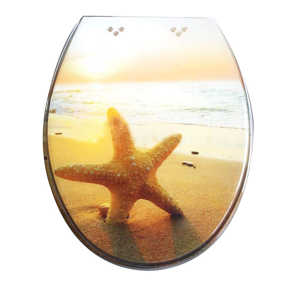 MOBYGKFY Elongated Toilet Seat, Wide Choice of Slow Close Seats, Molded Wood, Strong Hinges