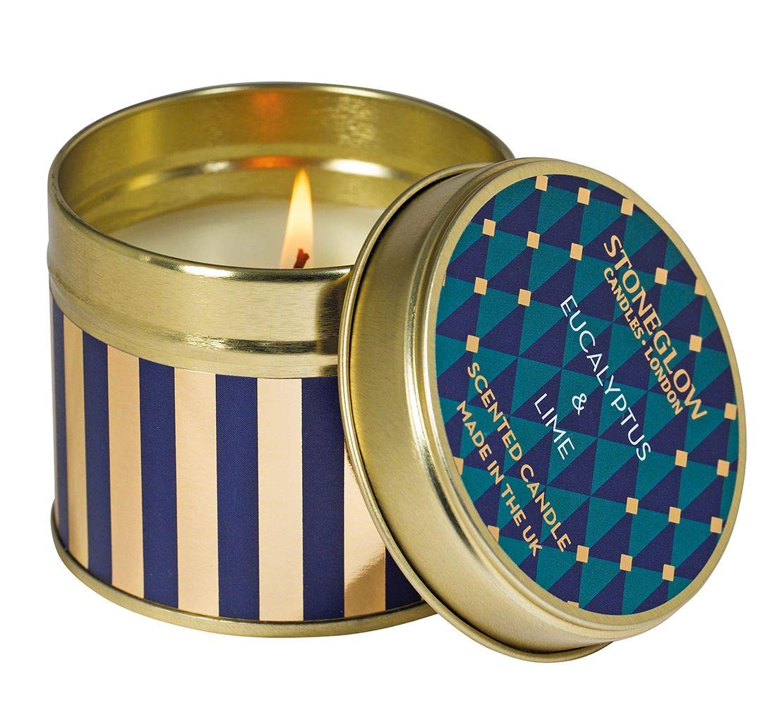 Stoneglow Lime Seasonal Collection Eucalyptus And Candle Tin
