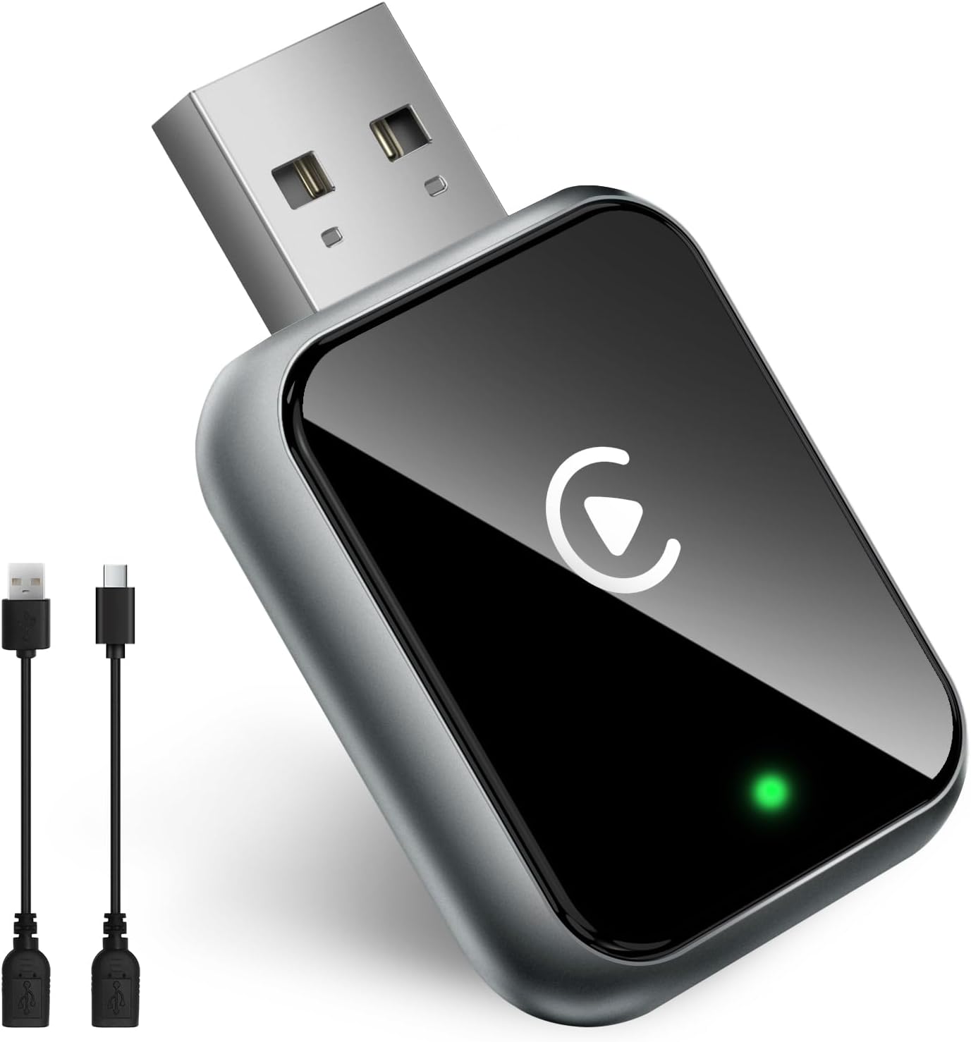 Carplay Wireless Adapter Compatible with Apple - Convert Wired to Wireless Carplay Adapter for iPhone(2025 Upgraded), Fast Auto Connection No Delay Mini Size with Extension Cable USB & USB-C