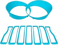 Vista 9 de Insertos de malla de parrilla frontal y cubierta de faros para Jeep Wrangler JL JLU Sport & Sport S solamente 2018-2023 Accesorios exteriores